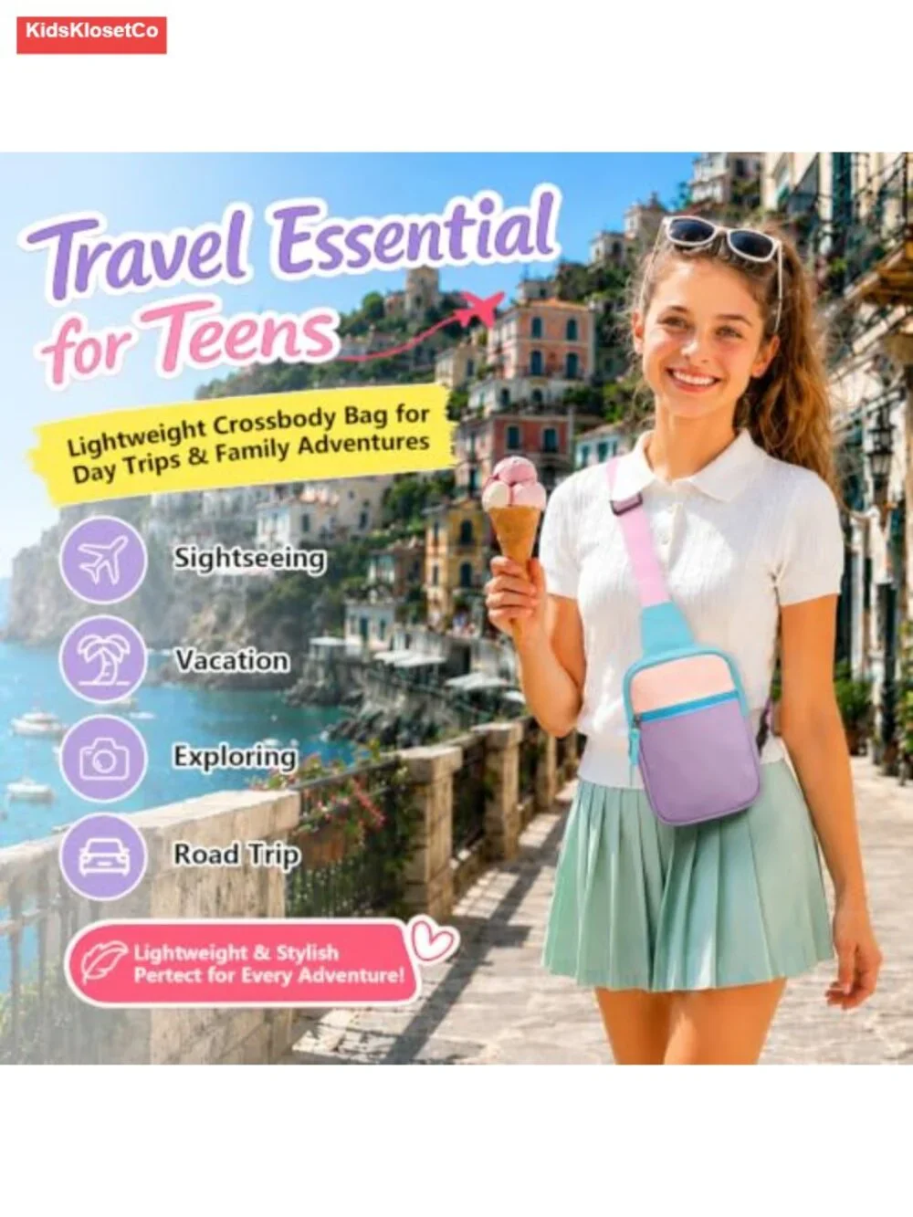 Fanny Pack Crossbody Bag Sling Purse for Teens Girls, Travel Essentials